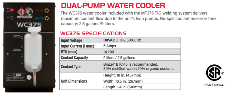 Refroidisseur d'eau à double pompe
